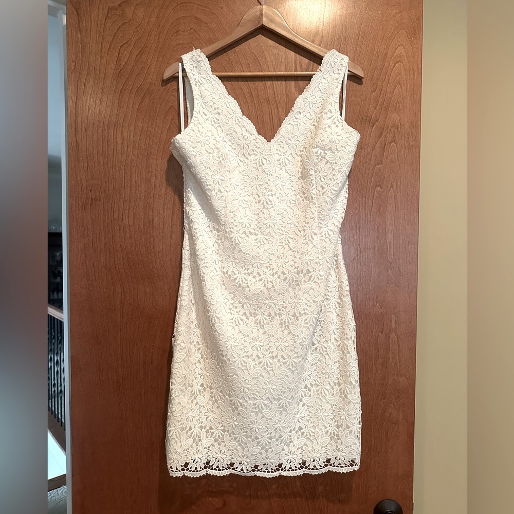 Ann Taylor Lace Appliqué Sheath Dress - Size 10